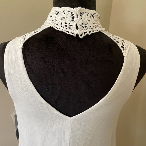 NEW Lulus Mini Dress Lined White Lace Dress Size Small Open Back Sleeveless - Picture 5 of 15